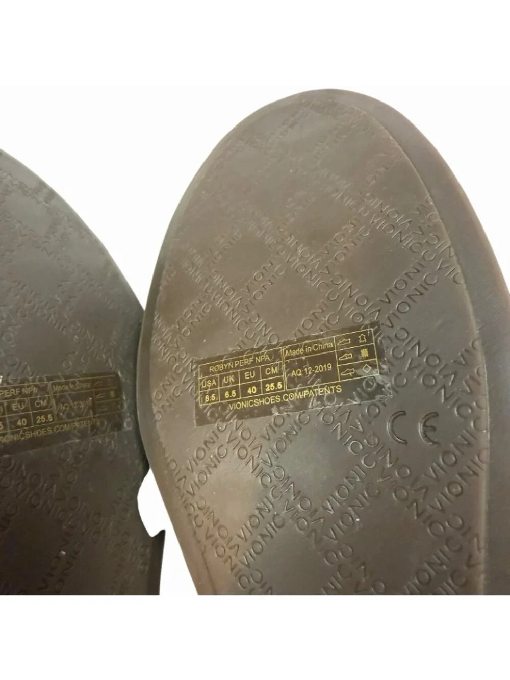 Vionic Robyn Ballet Flats Size 8.5 Perforated Napa Leather White Laser Cut Shoes